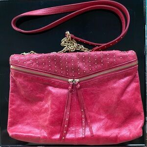 HOBO garnet red Lumina Envelope Bag. Crossbody Bag / clutch Bag